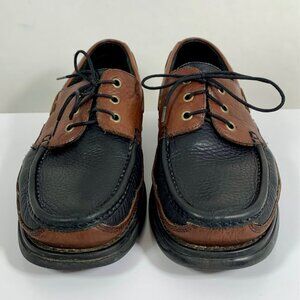 Johnston & Murphy Mens Leather Brown & Black Lace-Up Dress Shoes 9.5M